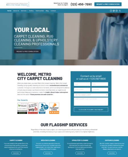Carpet Cleaning WordPress Theme : Carpet Cleaning Website Template