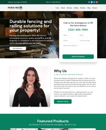 Fencing Service WordPress Theme – Fencing Website Template