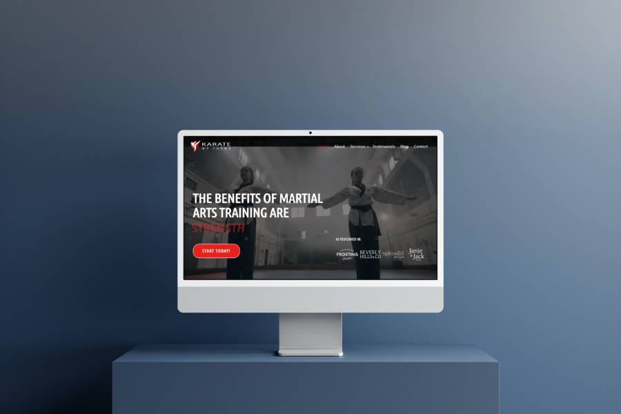 Karate Website Template Desktop Image