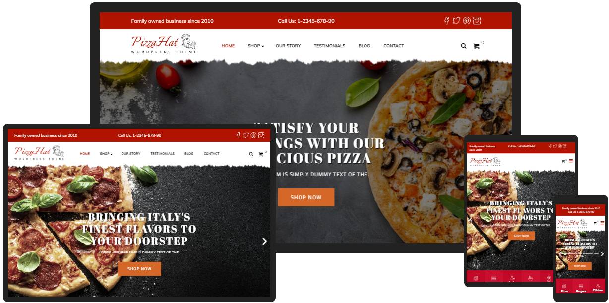 WordPress Theme PizzaHat