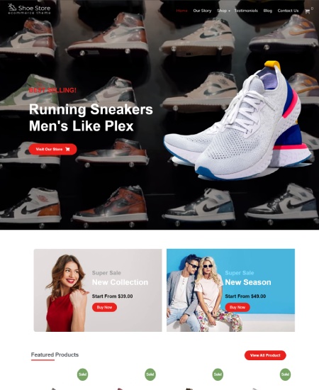 Shoe Store WordPress Theme : WooCommerce Shoe Store Theme