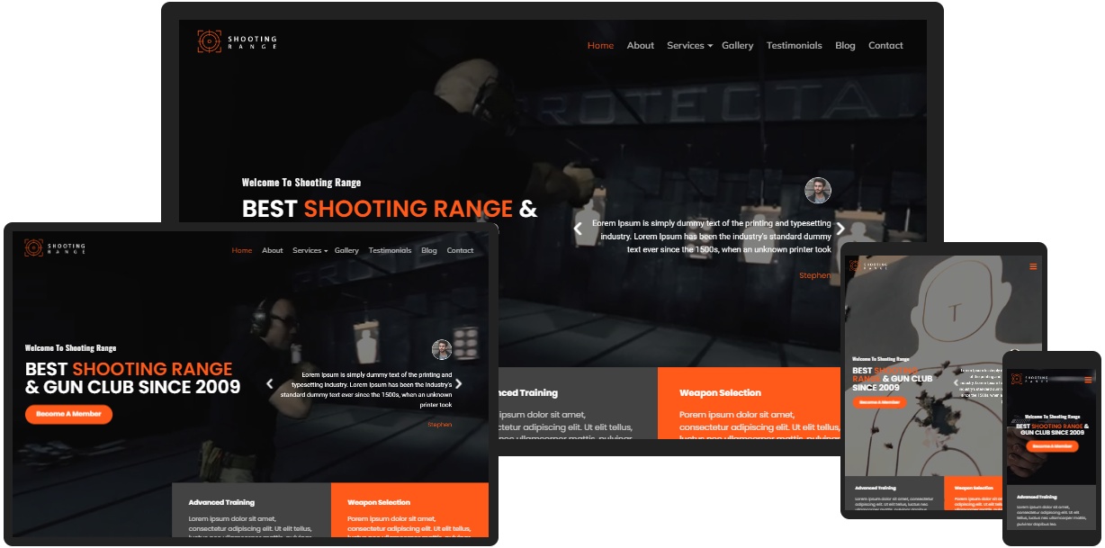 WordPress Theme Shooting Range