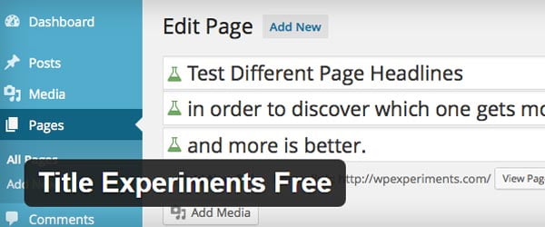 Title Experiments WordPress Plugin
