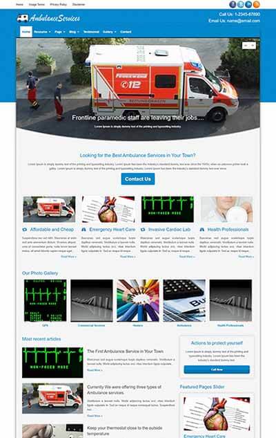 Ambulance Services WordPress Theme