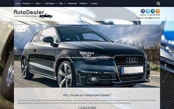 Auto Dealer WordPress Theme