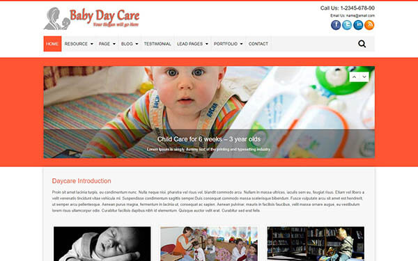 Baby Day Care WordPress Theme