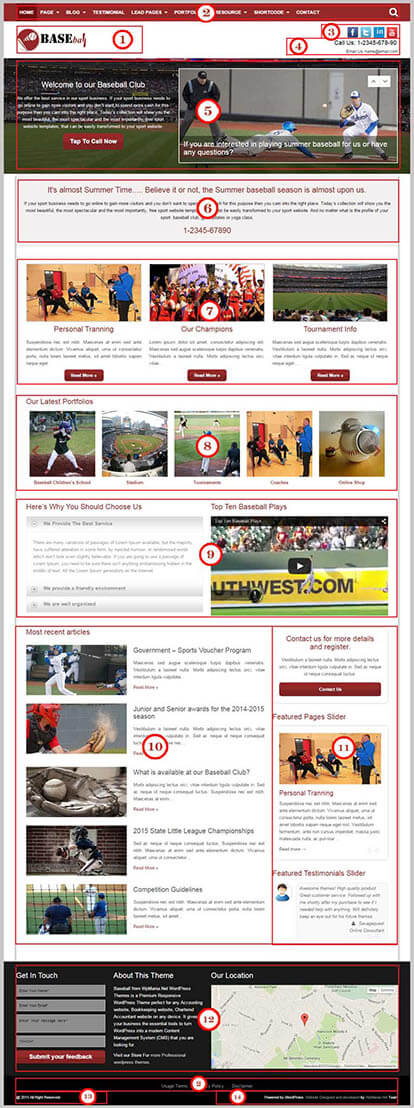 Baseball WordPress Theme