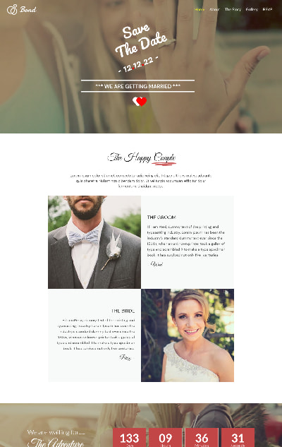 Bond – Responsive Wedding WordPress Theme | Wedding WP Template