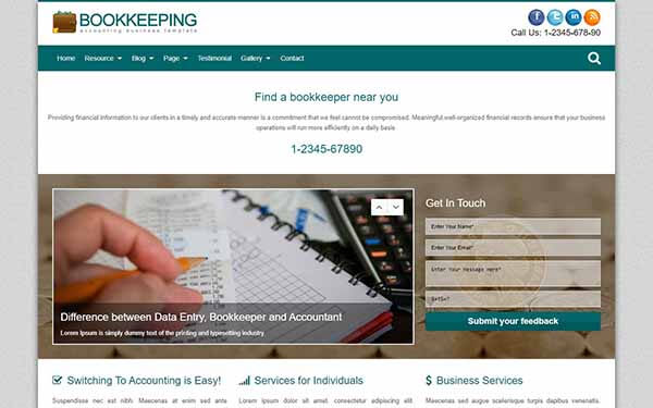 Bookkeeping WordPress Theme