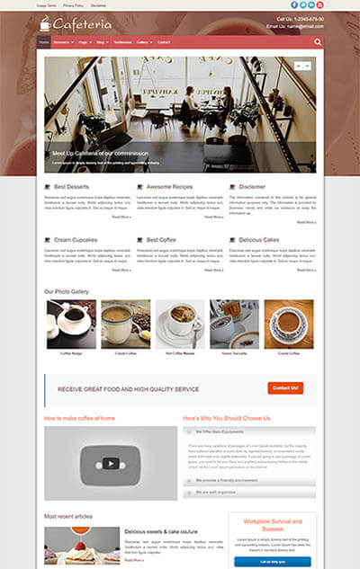 Cafeteria WordPress Theme