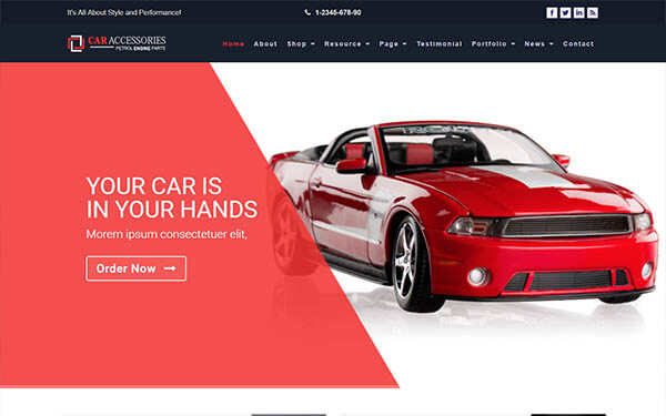 Car Accessories WooCommerce WordPress Theme – Vehicles Parts Equipments Template