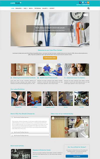 Care Plus Medical WordPress Theme