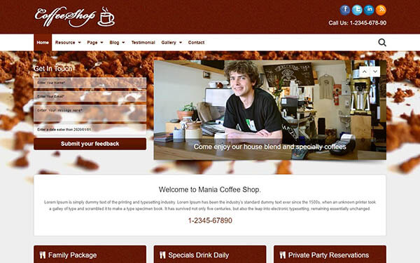 Coffee Shop WordPress Theme