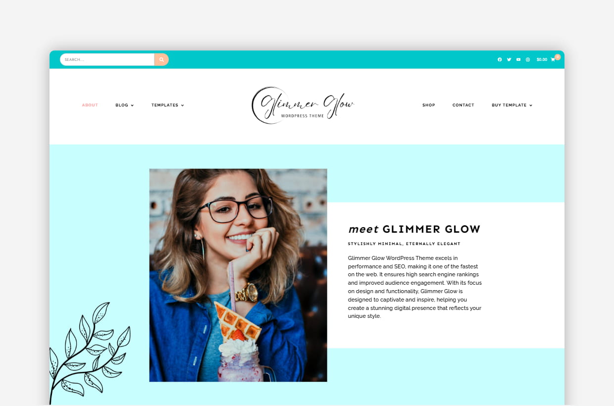 WordPress Theme Glimmer Glow