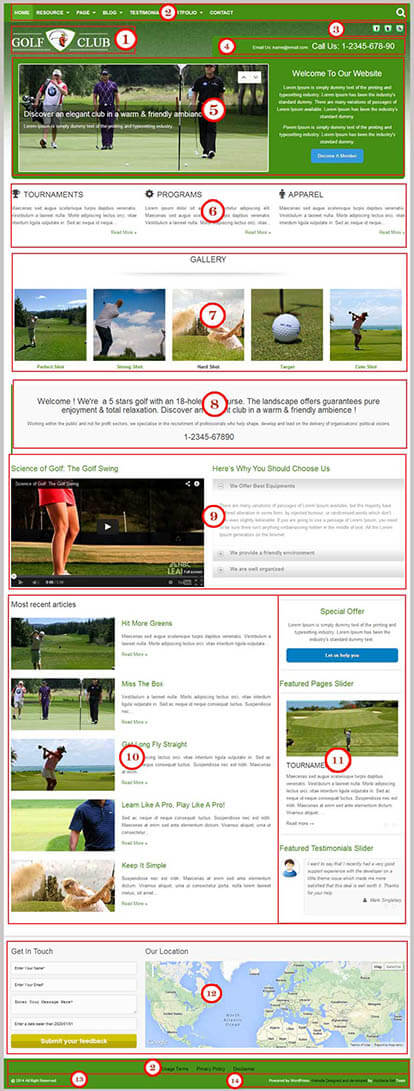 Golf WordPress Theme