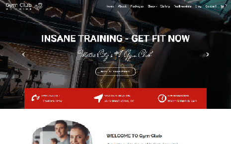 GymClub – Gym and Fitness WordPress Theme