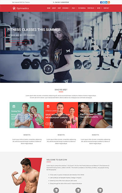 Gymnastics – GYM & Fitness WordPress Theme