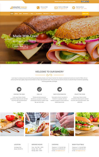 Healthy Snacks – Food & Restaurant WordPress Theme