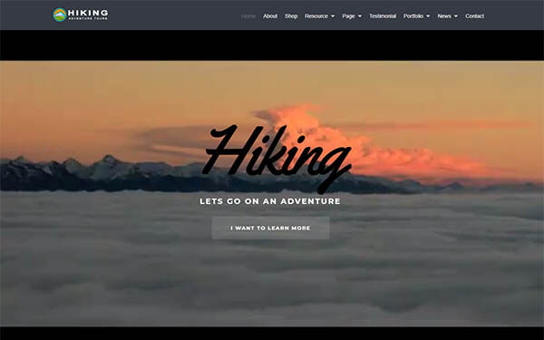 Hiking WordPress Theme – Adventure, Tours & Travel Website Template
