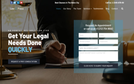 LawPress Lawyers WordPress Theme