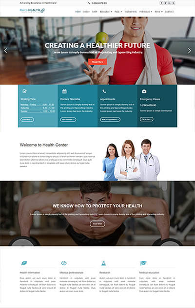 Men’s Health WordPress Theme – Health & Medical Template