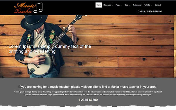 Music Teacher WordPress Theme