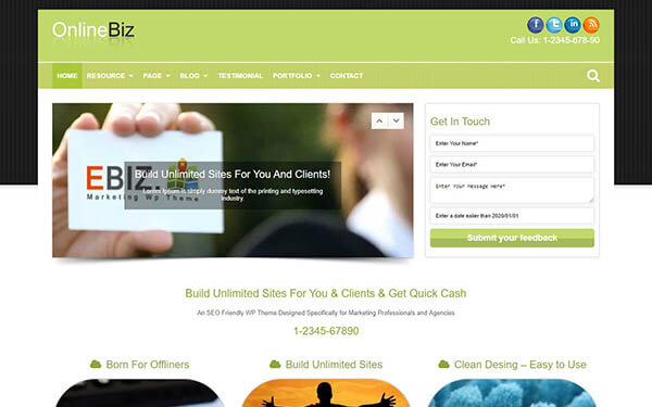OnlineBiz Marketing WP Theme