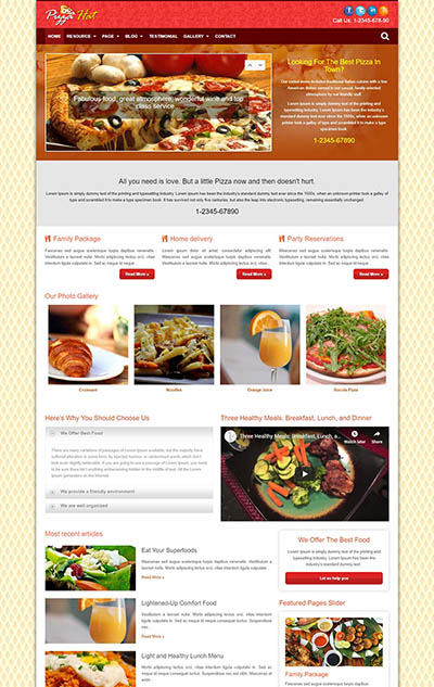 PizzaHat Restaurant Theme