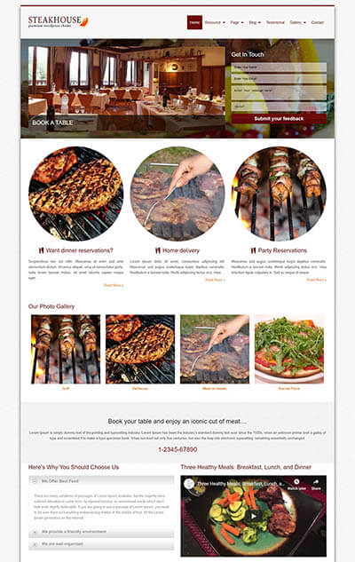 SteakHouse WordPress Theme