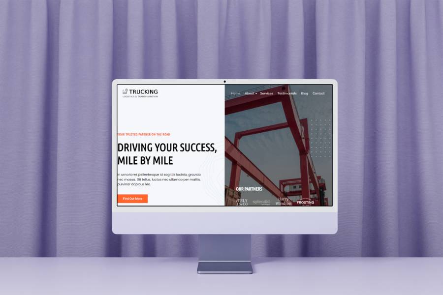 Trucking Website Template Desktop Image