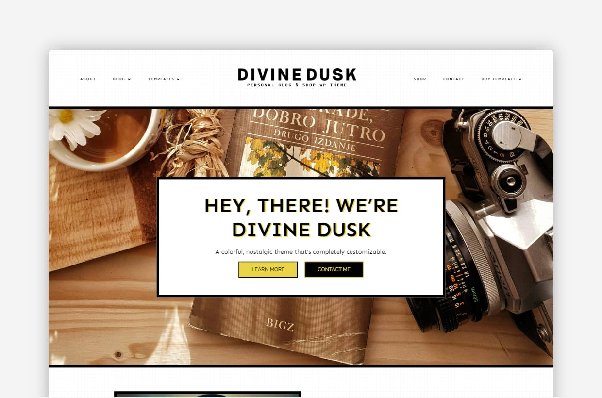Devine Dusk – WordPress Theme Blog & shop