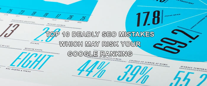 Top 10 Deadly SEO Mistakes Which May Risk Your Google Ranking